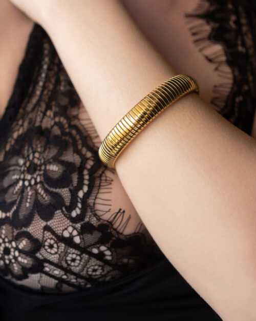Ατσάλινα Βραχιόλια Snake Design σε Χρυσό & Ασημί Τόνο – Flexible Minimal Style